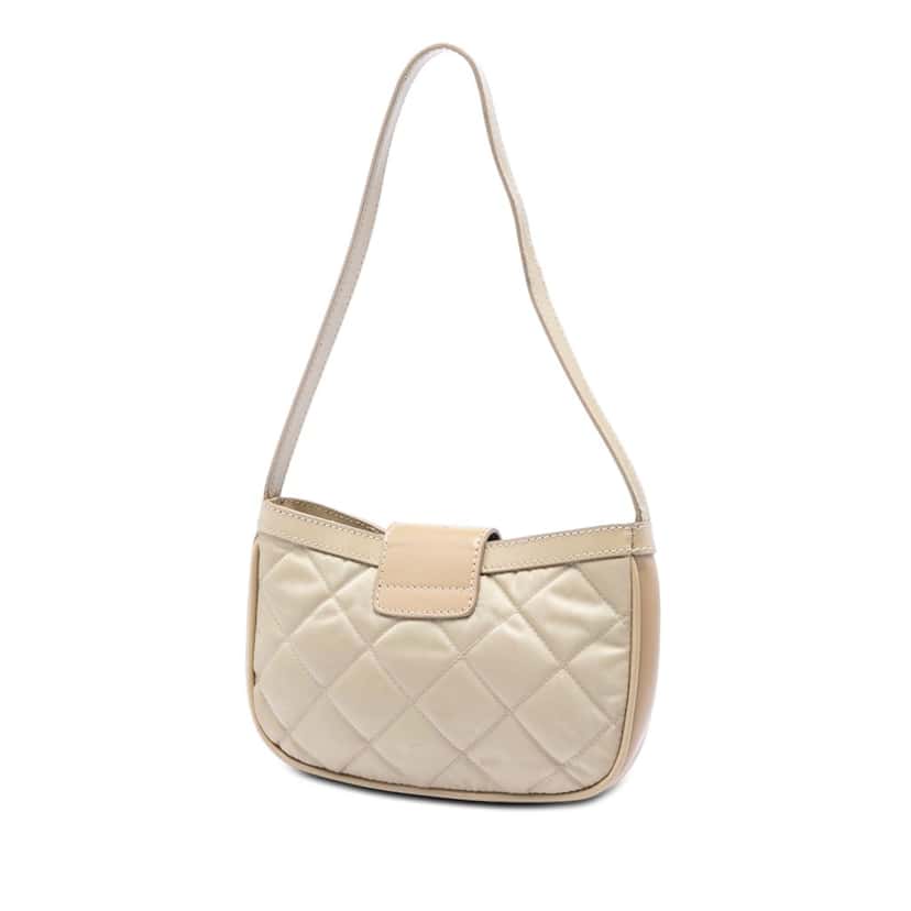 Burberry Quilted Nylon and Leather Sophie Shoulder Bag Brown Very good condition - Back View