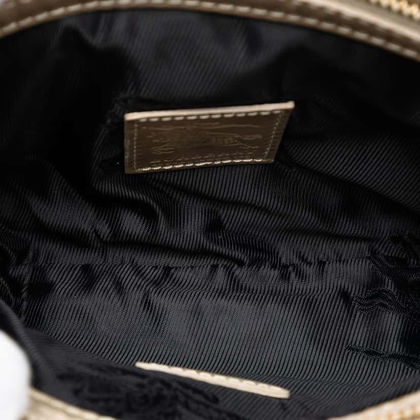 Burberry Quilted Nylon and Leather Sophie Shoulder Bag Brown Very good condition - Model View