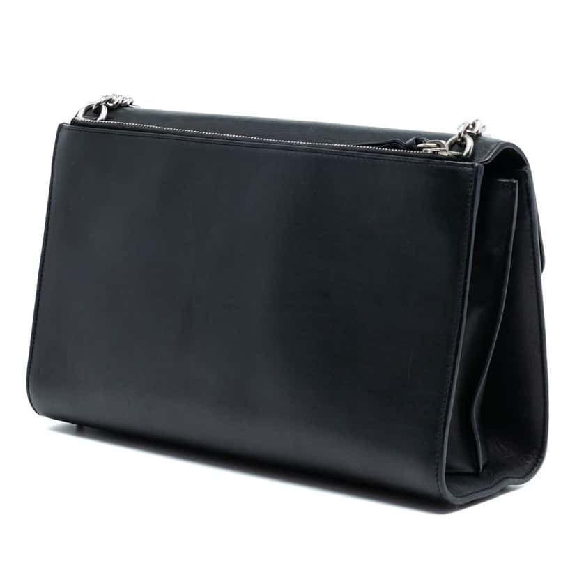 Gucci Medium Leather Dollar Interlocking G Crossbody Black Leather Very good condition - Back View