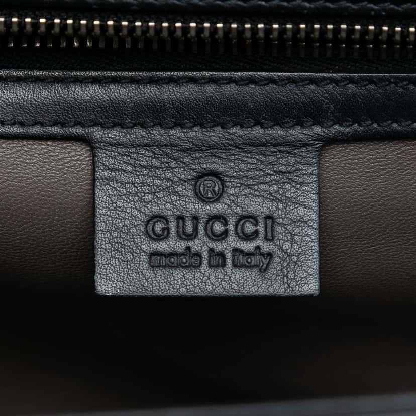 Gucci Medium Leather Dollar Interlocking G Crossbody Black Leather Very good condition - Box View