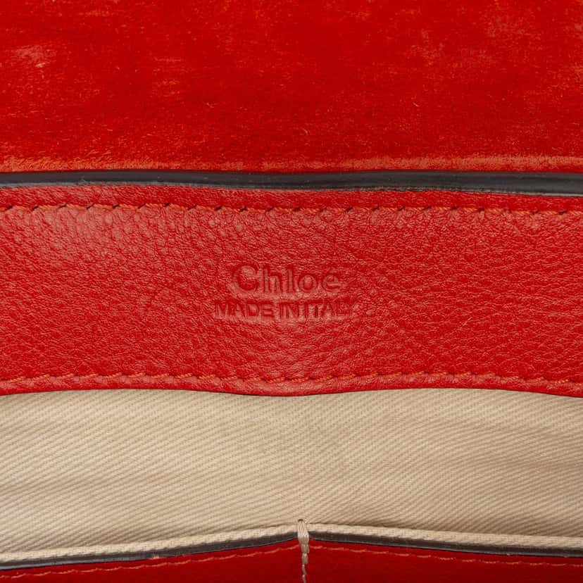 Chloé Medium Leather Faye Day Satchel Red Leather Very good condition - Box View