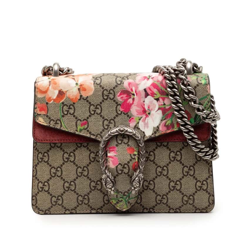 Gucci Small GG Supreme Blooms Dionysus Crossbody Beige Very good condition - Front View