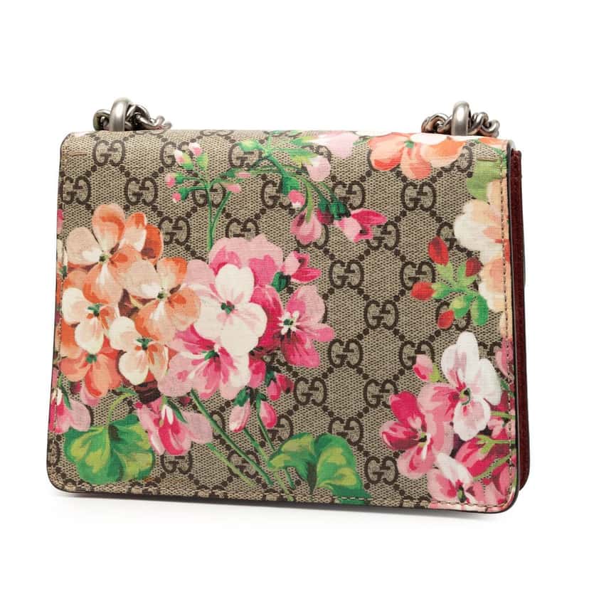 Gucci Small GG Supreme Blooms Dionysus Crossbody Beige Very good condition - Back View