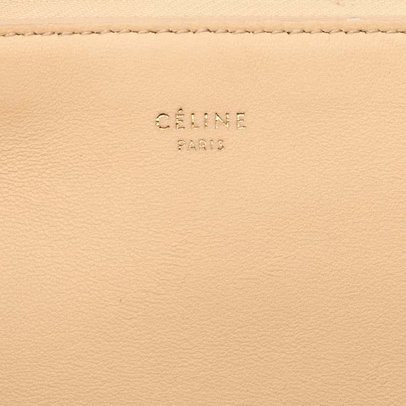 Celine Bicolor Leather Solo Clutch Beige Leather Very good condition - Box View