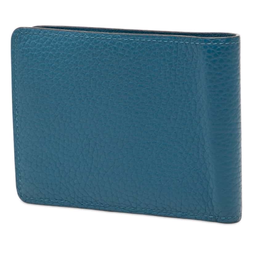 Louis Vuitton Taurillon Multiple Wallet Blue Leather Very good condition - Back View