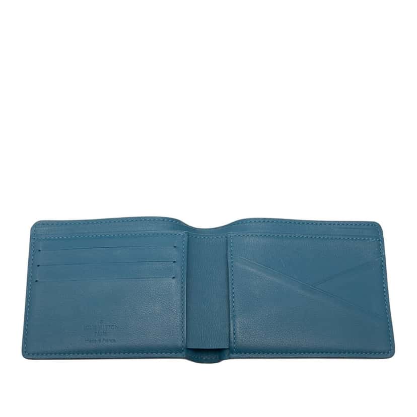 Louis Vuitton Taurillon Multiple Wallet Blue Leather Very good condition - Model View