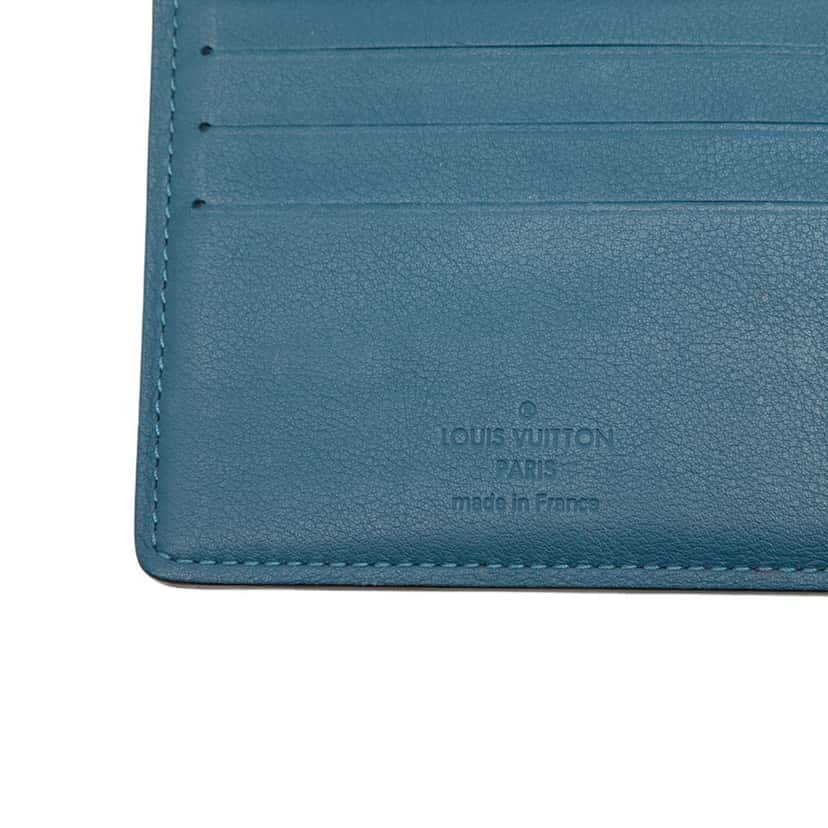 Louis Vuitton Taurillon Multiple Wallet Blue Leather Very good condition - Box View