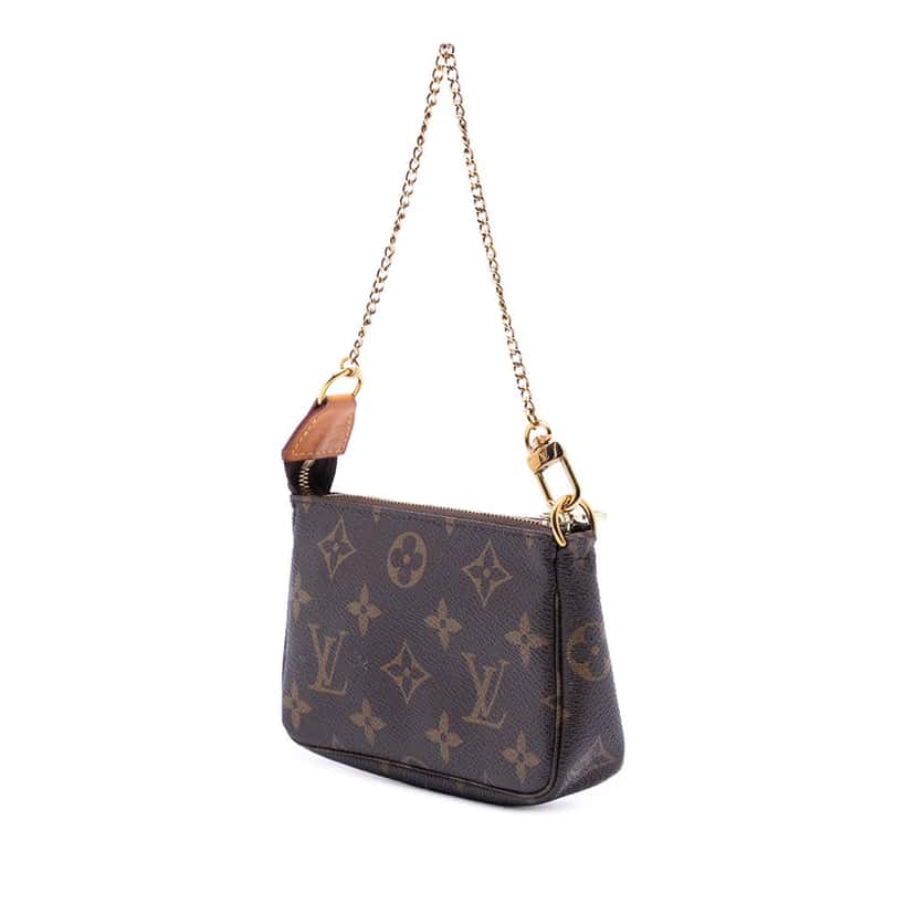 Louis Vuitton Monogram Mini Pochette Accessoires Brown Very good condition - Back View