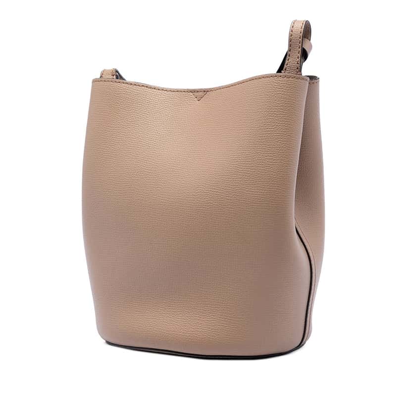 Burberry Leather Lorne Bucket Bag Brown Leather Very good condition - Back View