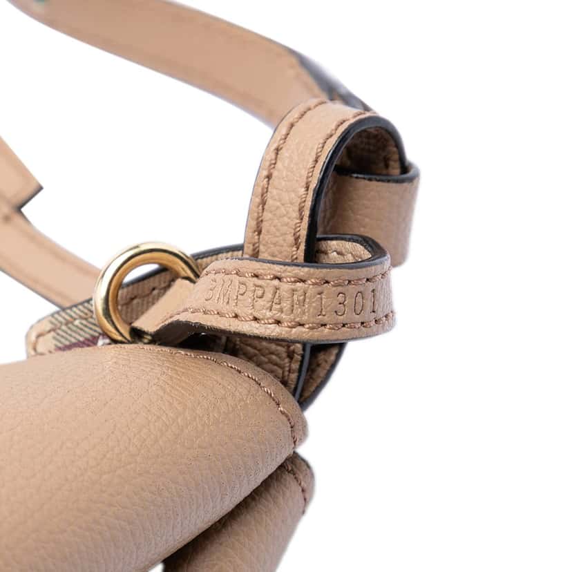 Burberry Leather Lorne Bucket Bag Brown Leather Very good condition - Box View