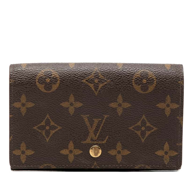 Louis Vuitton Monogram Porte Monnaie Billets Tresor Wallet Brown Very good condition - Front View