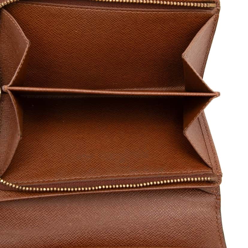 Louis Vuitton Monogram Porte Monnaie Billets Tresor Wallet Brown Very good condition - Box View