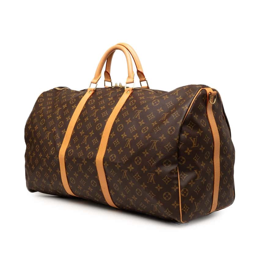 Louis Vuitton Monogram Keepall Bandouliere 60 Brown Very good condition - Back View