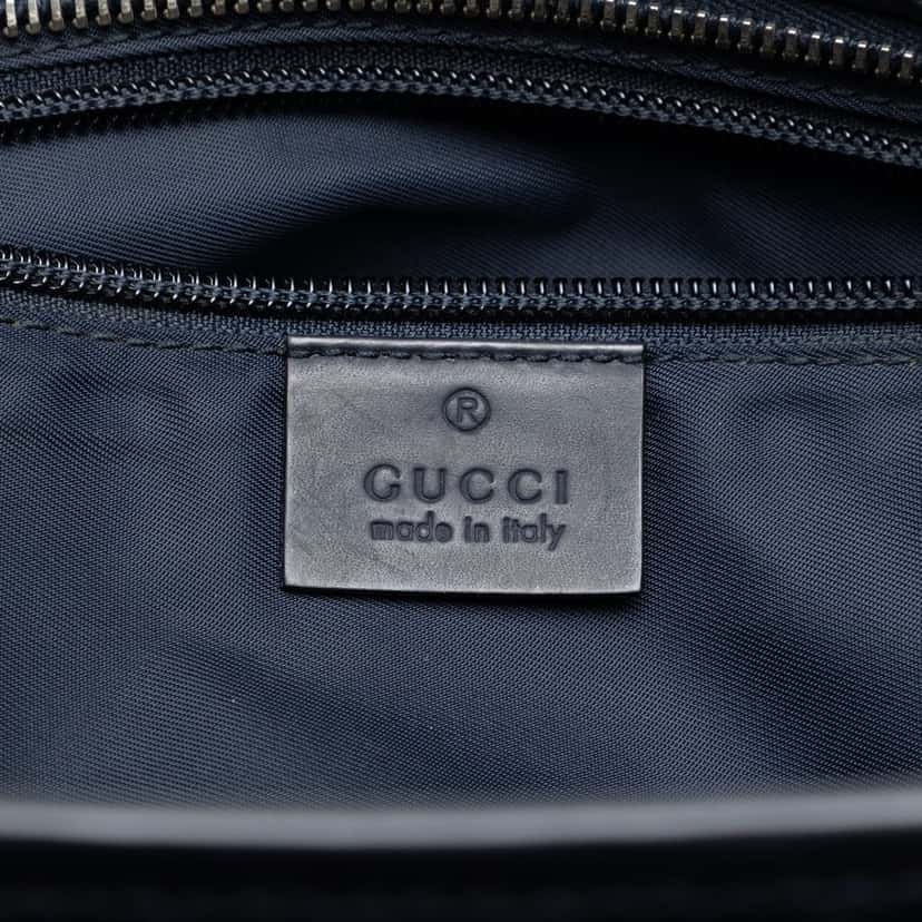 Gucci Guccissima Web Crossbody Black Leather Very good condition - Box View