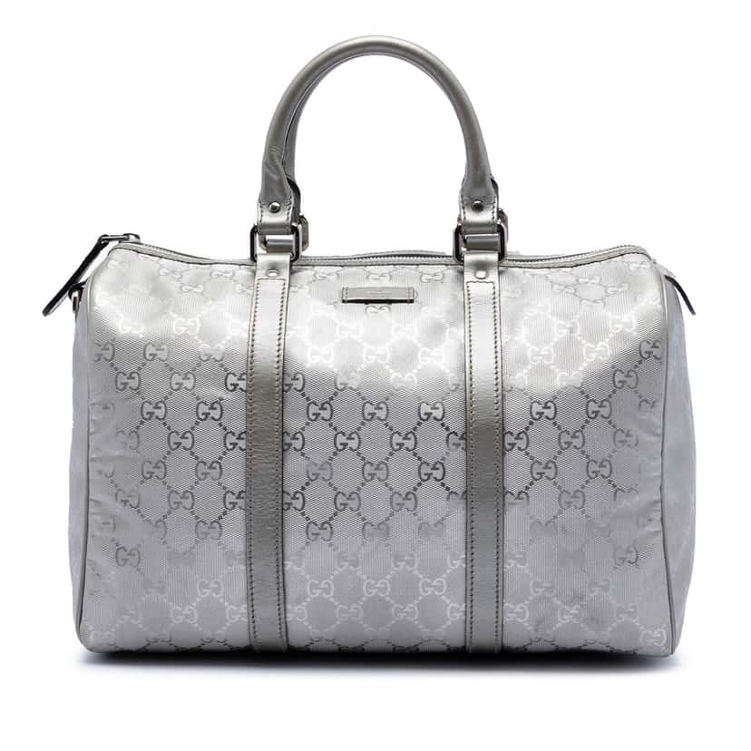 Gucci Medium GG Imprime Joy Boston Bag Silver Very good condition - Front View