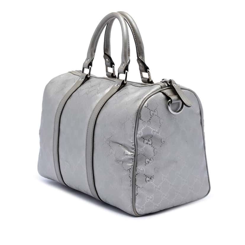 Gucci Medium GG Imprime Joy Boston Bag Silver Very good condition - Back View