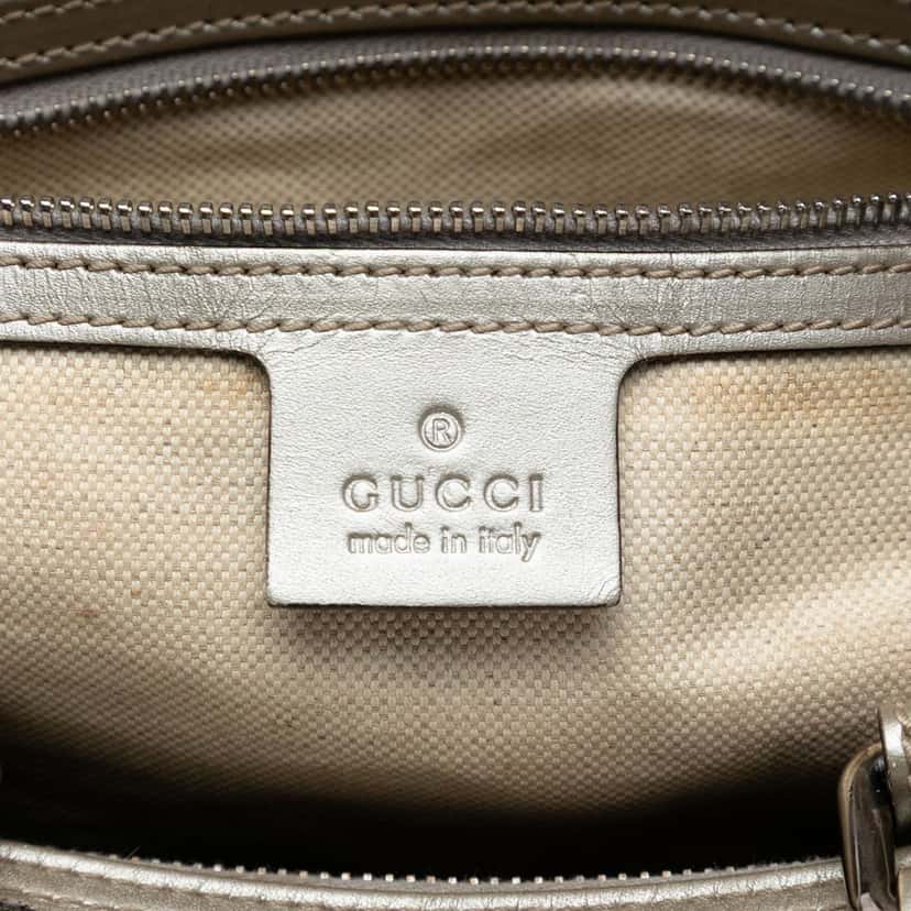 Gucci Medium GG Imprime Joy Boston Bag Silver Very good condition - Box View