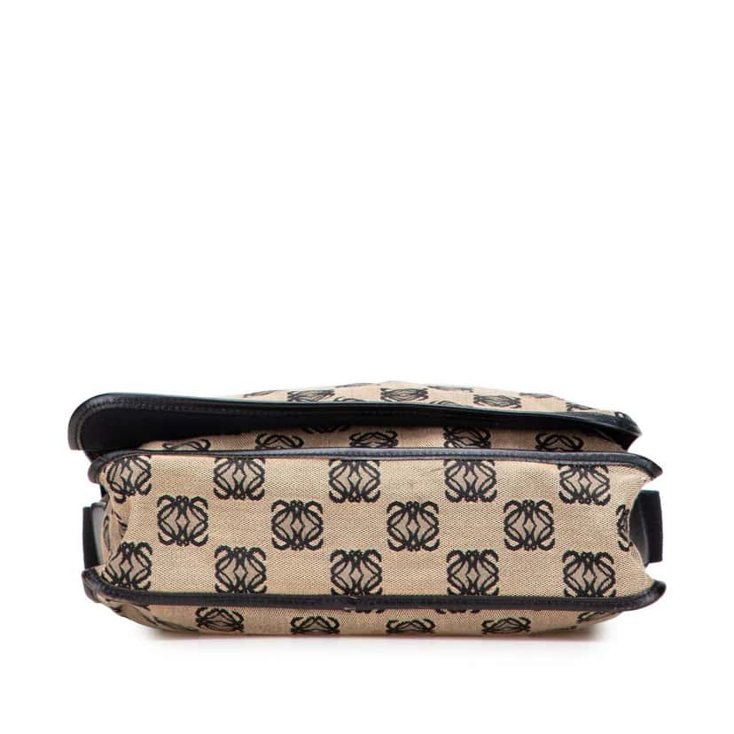 Loewe Anagram Canvas Messenger Bag Beige Very good condition - Inside View