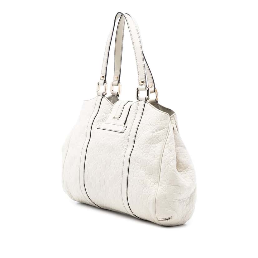 Gucci Guccissima New Ladies Tote White Leather Very good condition - Back View