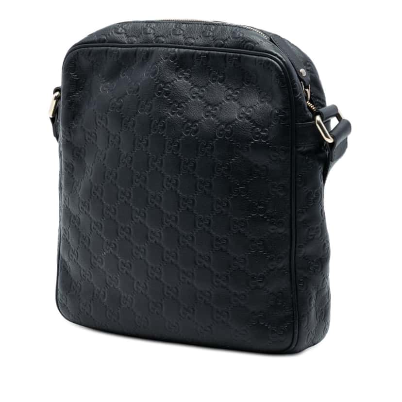 Gucci Guccissima Crossbody Black Leather Very good condition - Back View