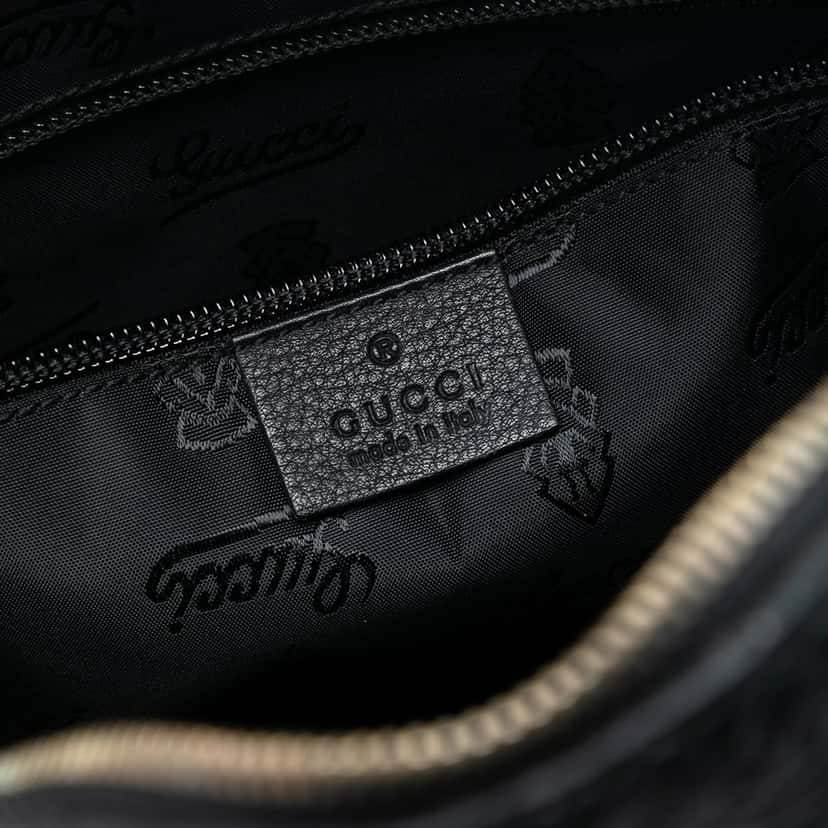 Gucci Guccissima Crossbody Black Leather Very good condition - Box View