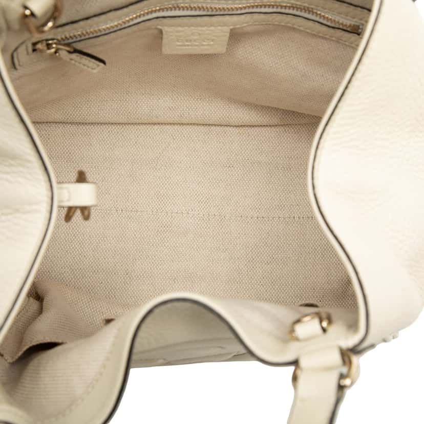 Gucci Small Leather Soho Satchel White Leather Very good condition - Model View