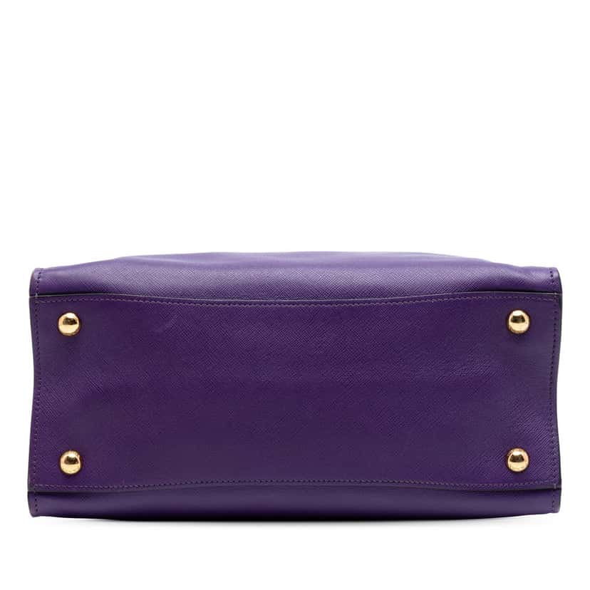 Prada Saffiano Soft Triple Pocket Tote Purple Leather Very good condition - Inside View