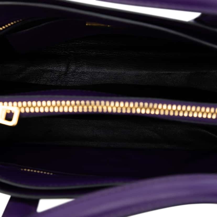 Prada Saffiano Soft Triple Pocket Tote Purple Leather Very good condition - Model View