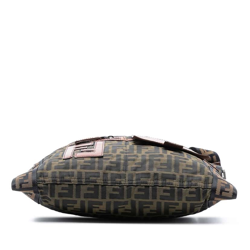 Fendi Zucca Canvas FF Flat Messenger Bag Brown Very good condition - Inside View