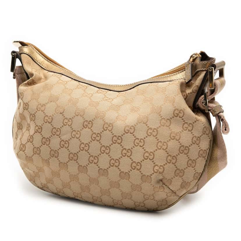 Gucci GG Canvas Web Crossbody Beige Very good condition - Back View