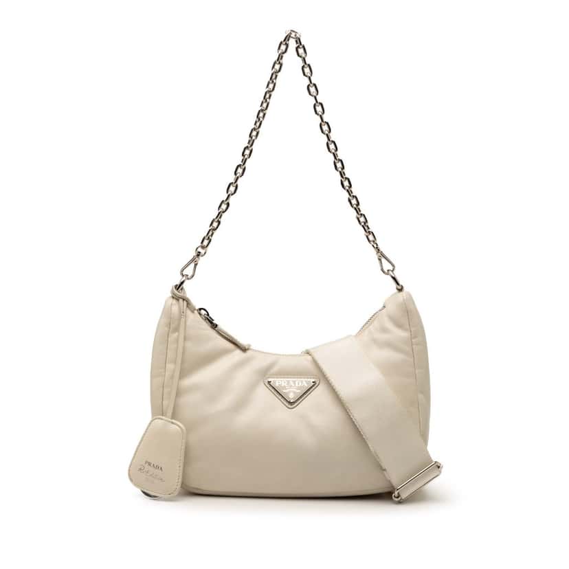 Prada Nappa Soft Padded Re Edition 2005 Satchel Brown Leather Very good condition - Front View