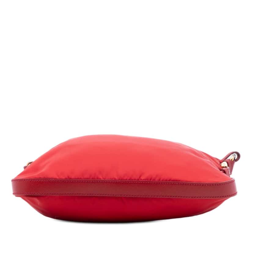 Prada Saffiano Trimmed Tessuto Zip Top Crossbody Red Very good condition - Inside View