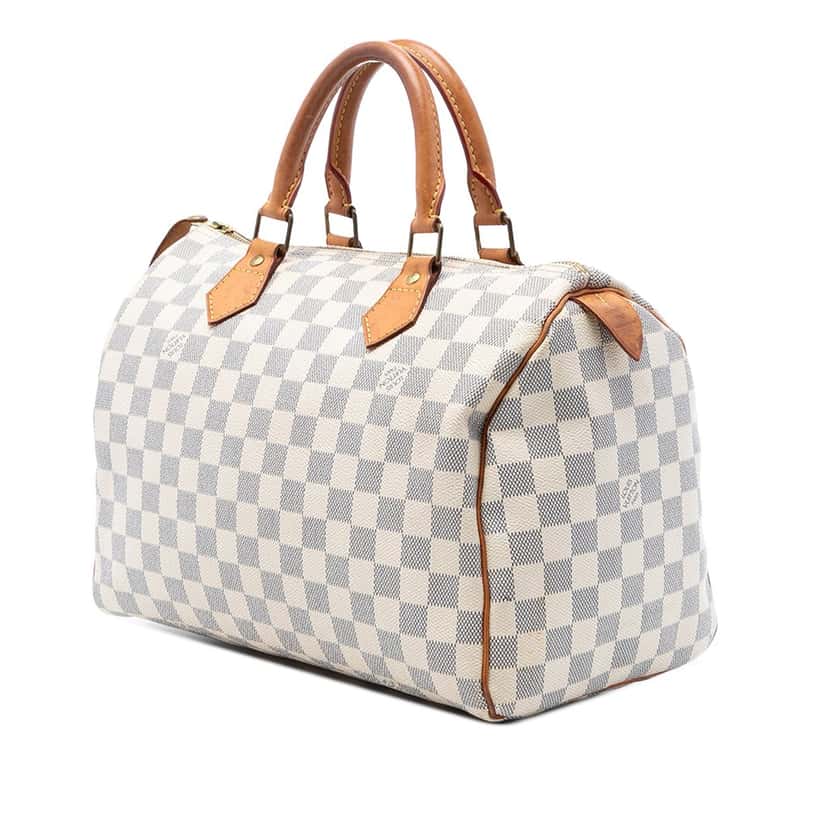 Louis Vuitton Damier Azur Speedy 30 White Very good condition - Back View