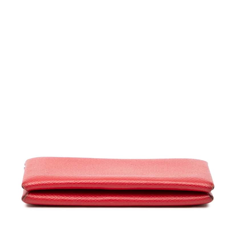Hermès Epsom Calvi Card Holder Red Leather Very good condition - Inside View
