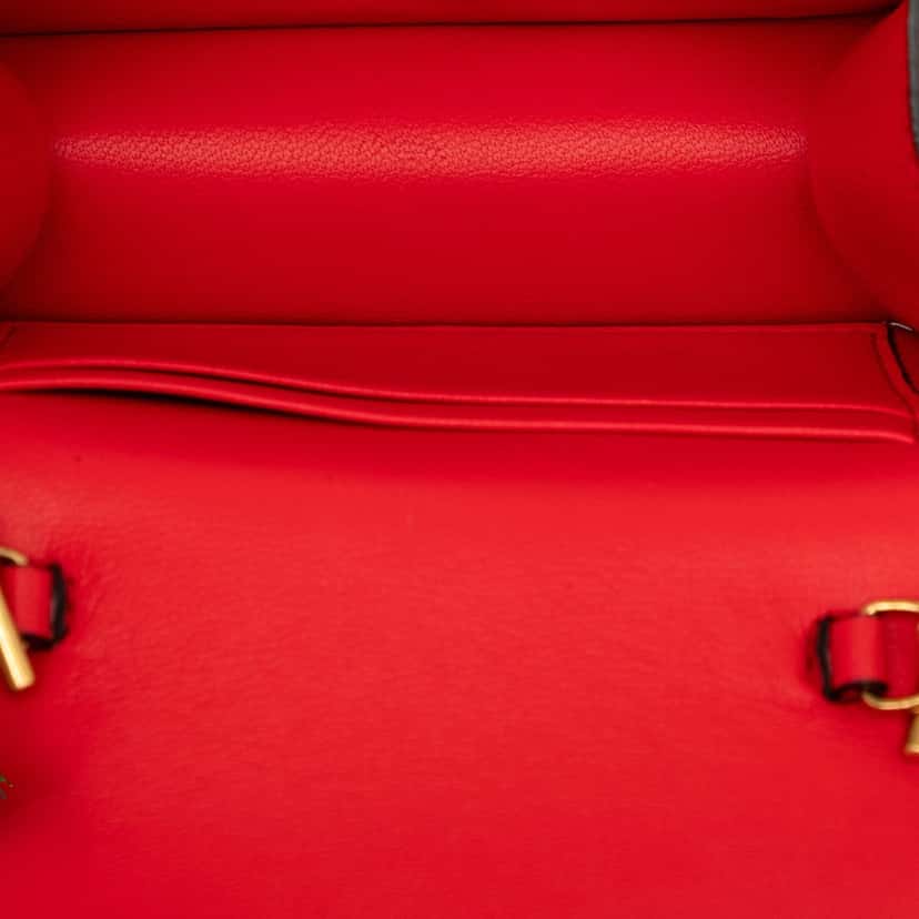 Versace Mini Leather Virtus V Chain Crossbody Red Leather Very good condition - Model View