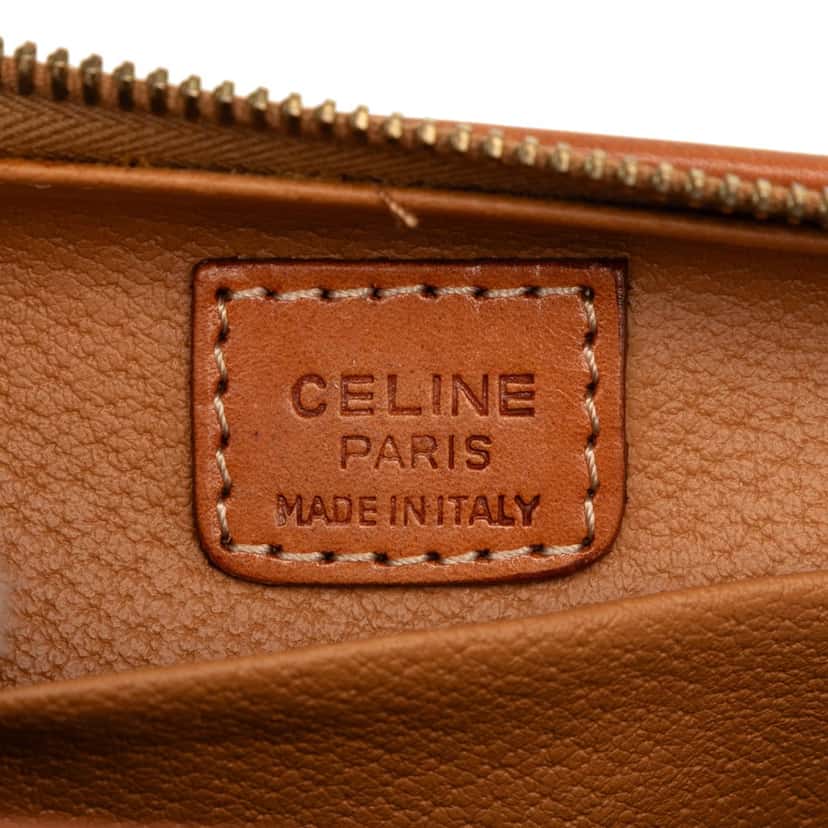 Celine Macadam Coated Canvas Pouch Brown Very good condition - Box View