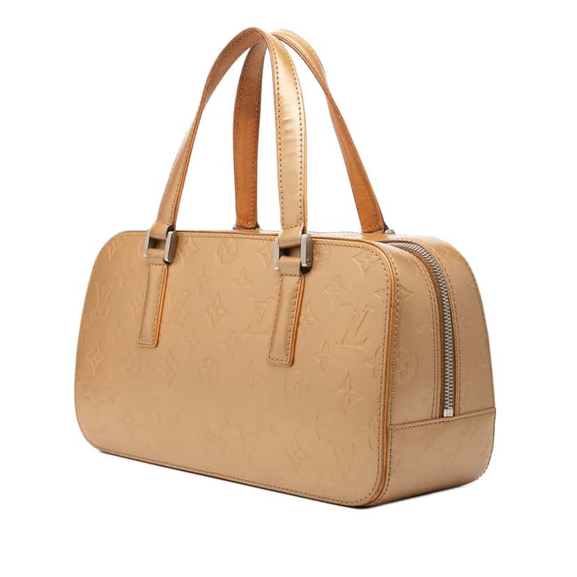 Louis Vuitton Monogram Mat Shelton Gold Leather Very good condition - Back View