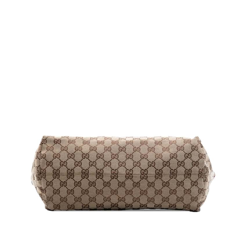 Gucci Medium GG Canvas Bamboo Tassel Tote Beige Very good condition - Inside View