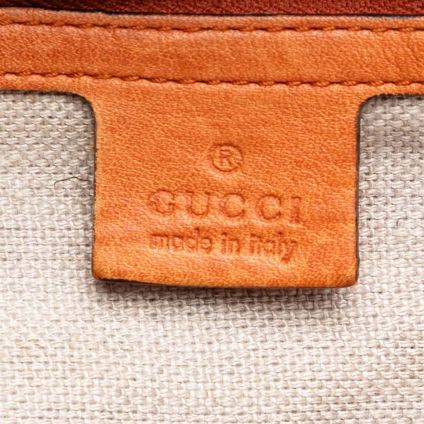 Gucci Medium GG Canvas Bamboo Tassel Tote Beige Very good condition - Box View