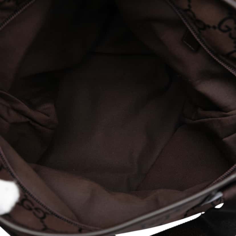 Gucci GG Nylon Tote Brown Very good condition - Model View