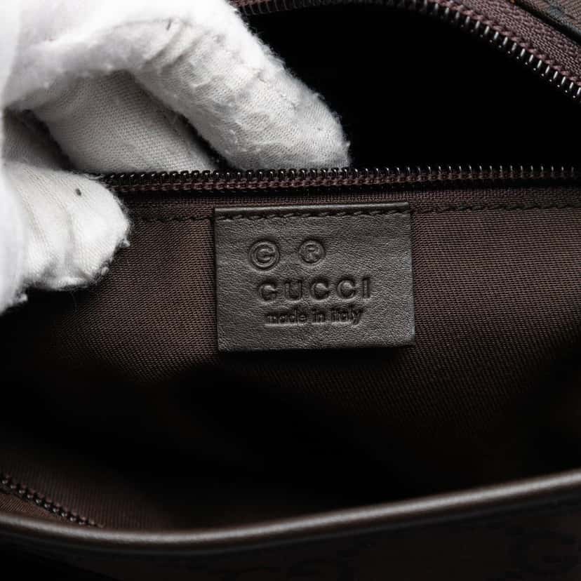 Gucci GG Nylon Tote Brown Very good condition - Box View