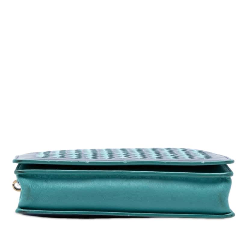 Bottega Veneta Nappa Intrecciato Wallet on Chain Blue Leather Very good condition - Inside View