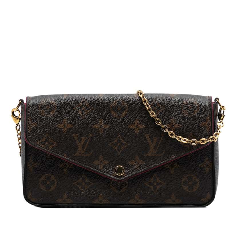 Louis Vuitton Monogram Pochette Felicie Brown Very good condition - Front View