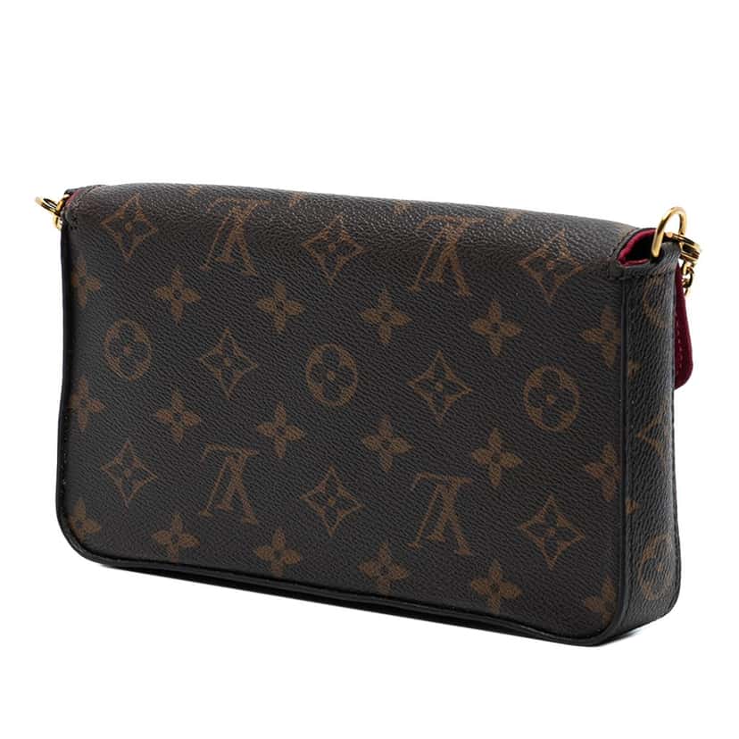 Louis Vuitton Monogram Pochette Felicie Brown Very good condition - Back View