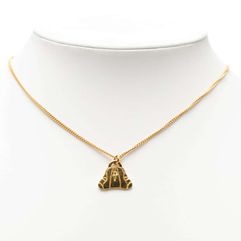 Dior Gold Plated Bag Pendant Necklace Gold Metal Very good condition - Box View