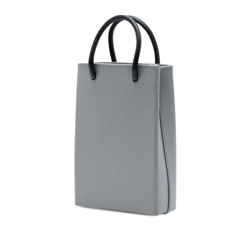 Balenciaga Mini Calfskin Logo Shopping Phone Holder Other Leather Very good condition - Back View