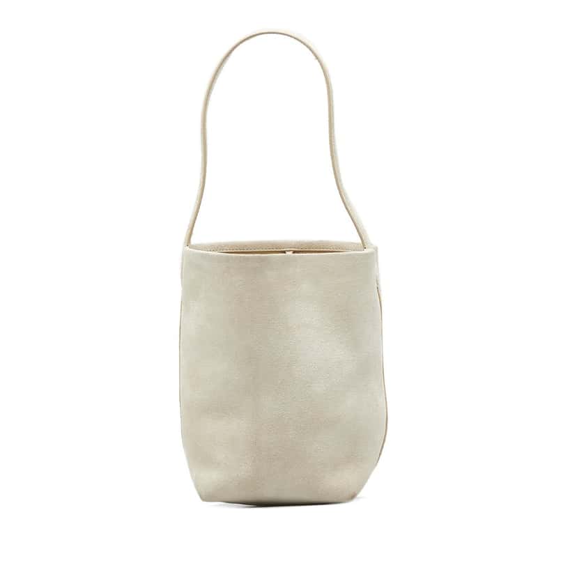 The Row Small N/S Park Suede Tote Beige Leather Very good condition - Back View