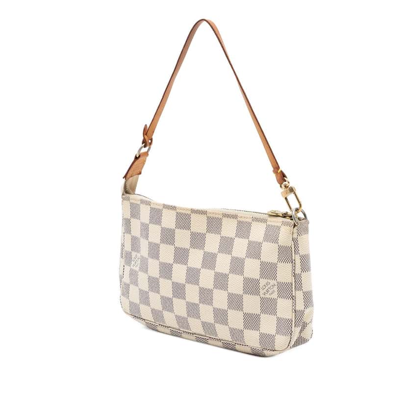 Louis Vuitton Damier Azur Pochette Accessoires White Very good condition - Back View