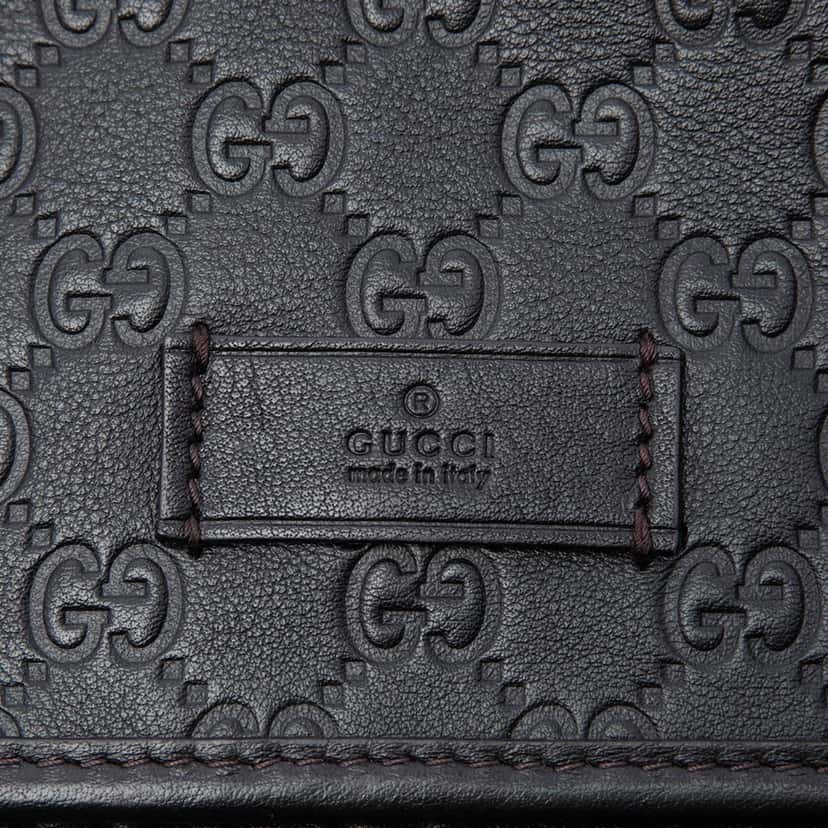 Gucci Guccissima Messenger Bag Brown Leather Very good condition - Box View