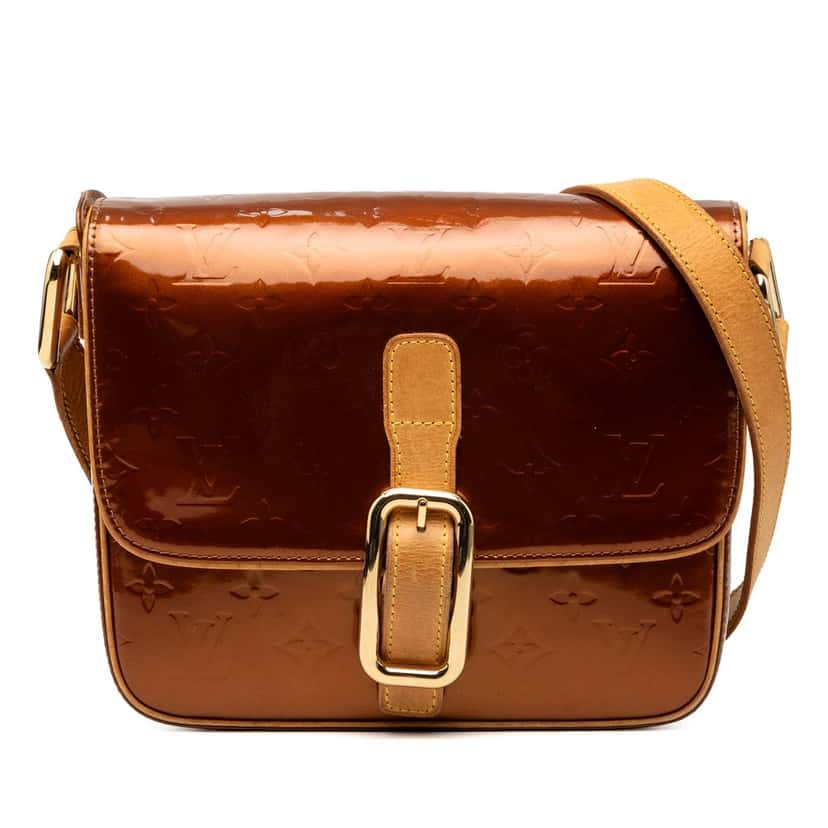 Louis Vuitton Monogram Vernis Christie GM Brown Leather Good condition - Front View